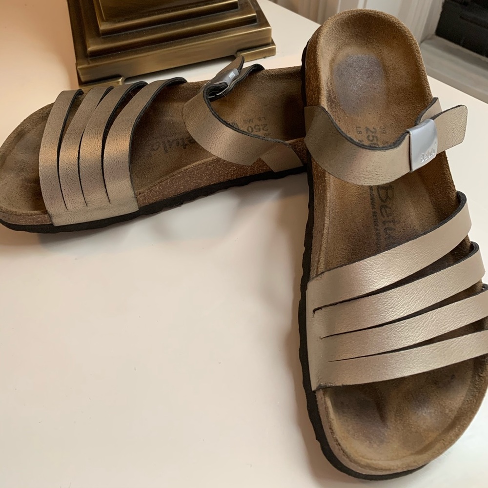 Gold Birkenstock Betula sandals